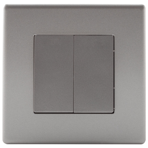 Monostabiler Doppeltaster Glatt Kunststoff Grau MIUUN