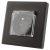 Steckdose Schwarz Mit Klappdeckel Mit Erdungsstift Set Mit Rahmen PVC