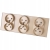 Glas-Steckdose Dreifach Gold Set Rahmen Und 3 X Doppelsteckdose
