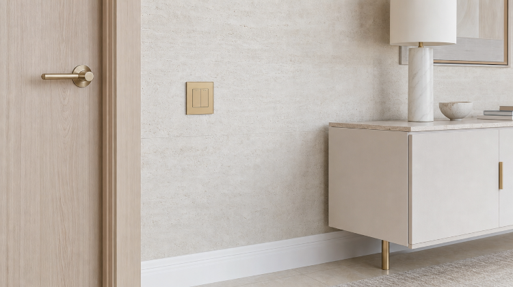 Schalter Doppelt Glas Klassisch Gold