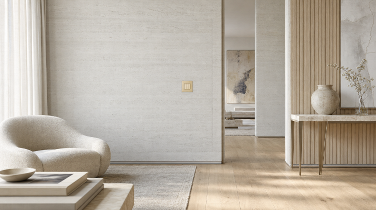 Lichtschalter Dreifach Glas Gold