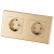 Doppel-Schuko-Steckdose Gold Set PVC-Doppelrahmen 2 X Steckdose
