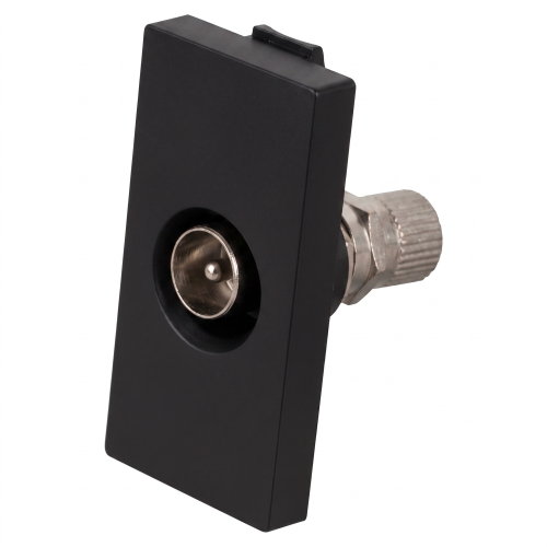 Modul TV-Antennendose Männlich Schwarz Für Rahmen MIUUN