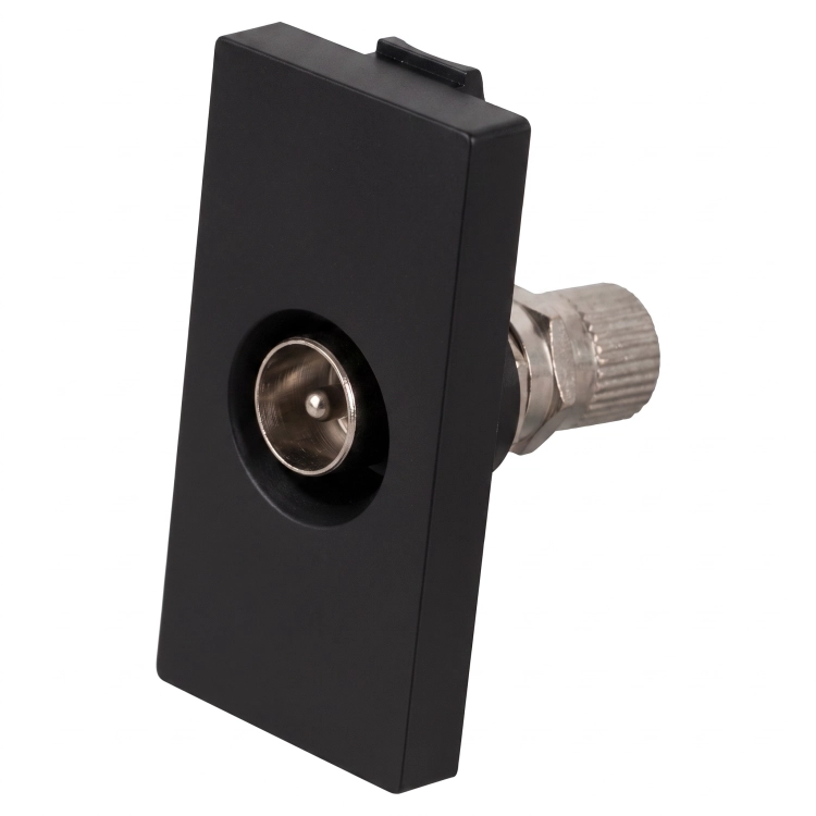 Modul TV-Antennendose Männlich Schwarz Für Rahmen MIUUN