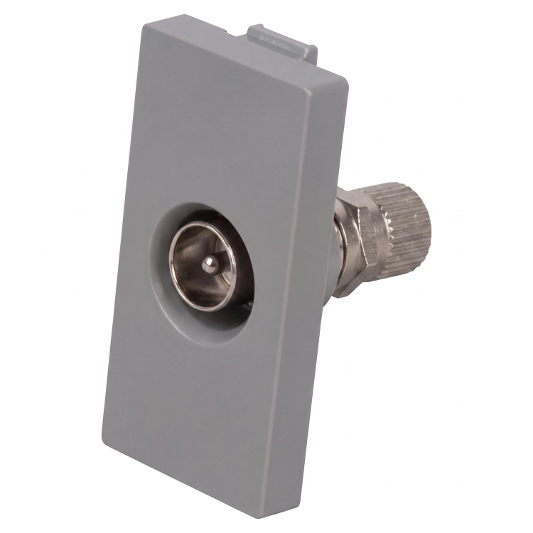Modul TV-Antennendose Männlich Grau Für Rahmen MIUUN