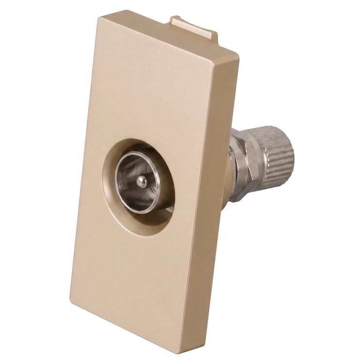 Modul TV-Antennendose Männlich Gold Für Rahmen MIUUN