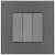 Monostabiler Dreifachschalter GLATT Glas MATT Grau MIUUN