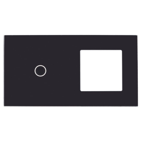 Rahmen Touchpanel Doppelt 1+S Glas Schwarz