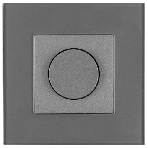 Lichtschalter Drehdimmer aus Glas, MATT Grau MIUUN