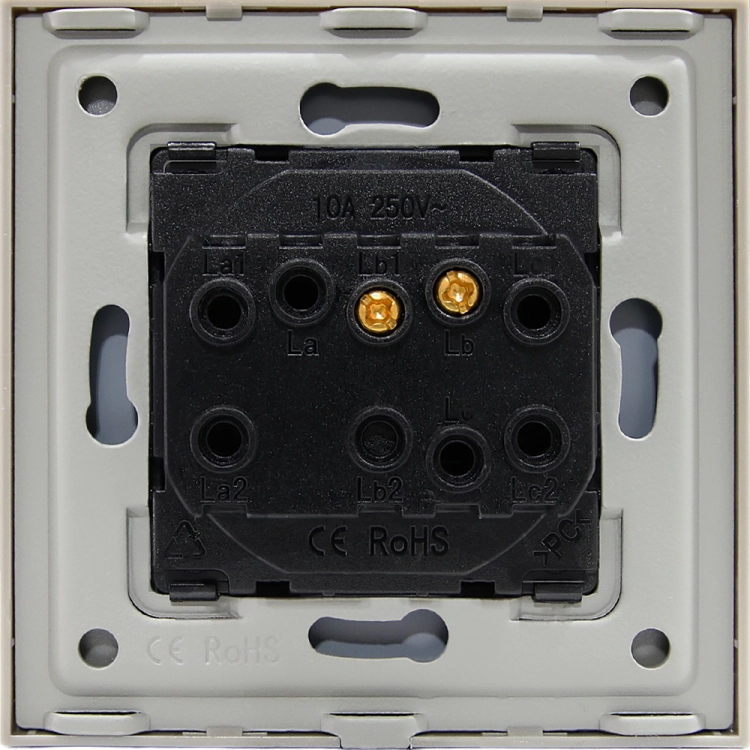 Klingeltaster Schalter rückfedernd Glas MATT Grau MIUUN