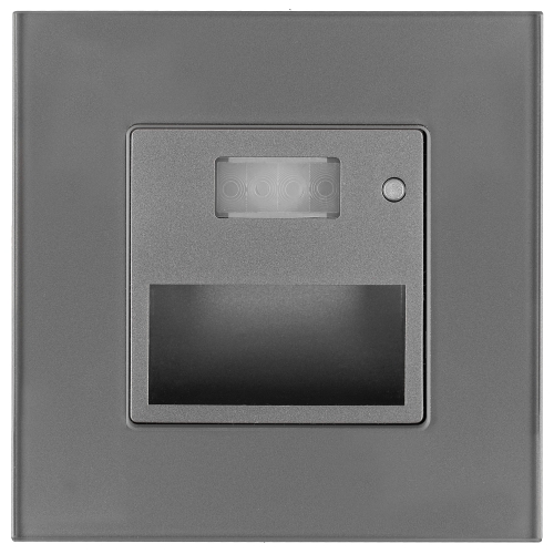 LED-Bodenleuchte mit Bewegungsmelder Grau mit Glasrahmen MATT MIUUN
