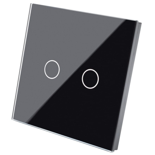 Rahmen Touchpanel Einfach Glas Schwarz Für Modul Eines Doppelten Schalters