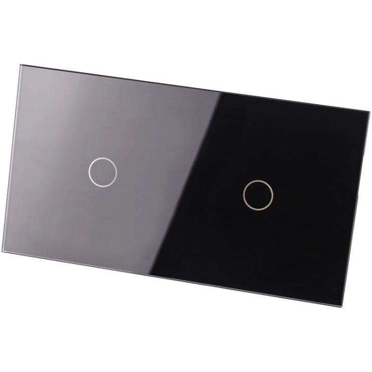 Rahmen Touch-Panel Doppelt 1+1 Glas Schwarz