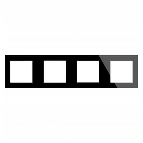 Vierfachrahmen Glas Schwarz Für Module MIUUN