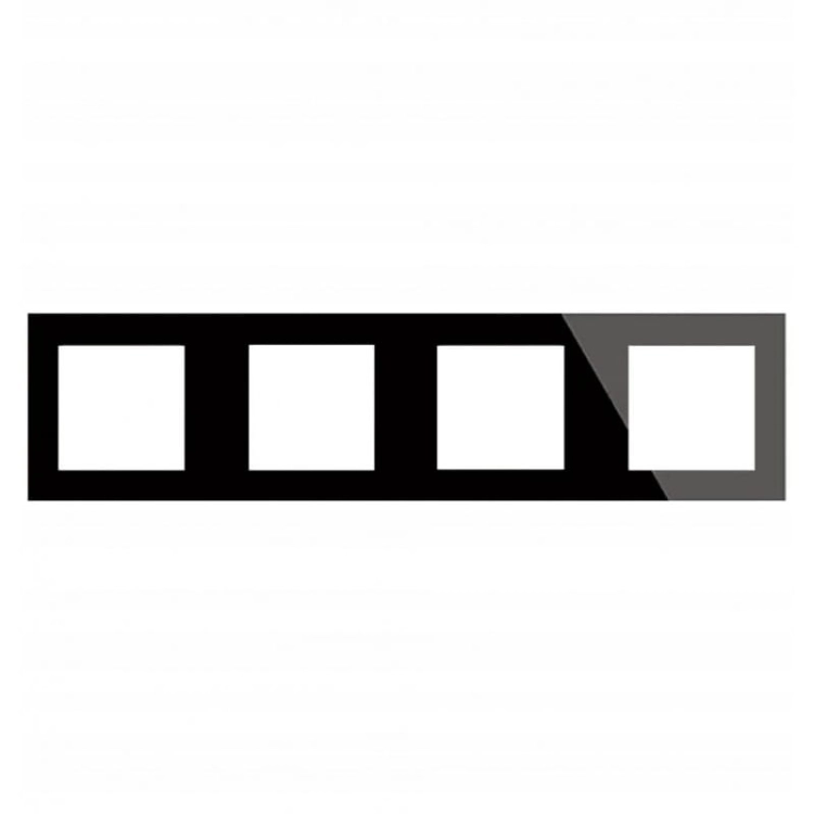Vierfachrahmen Glas Schwarz Für Module MIUUN