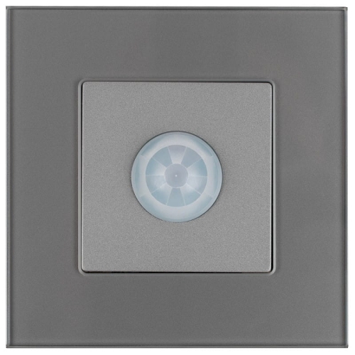 PIR-Bewegungsmelder Glas Grau