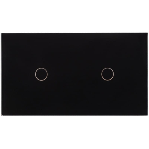 Rahmen Touch-Panel Doppelt 1+1 Glas Schwarz