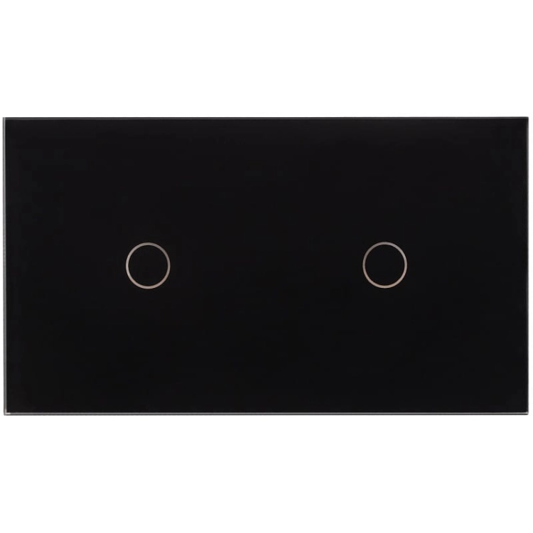 Rahmen Touch-Panel Doppelt 1+1 Glas Schwarz