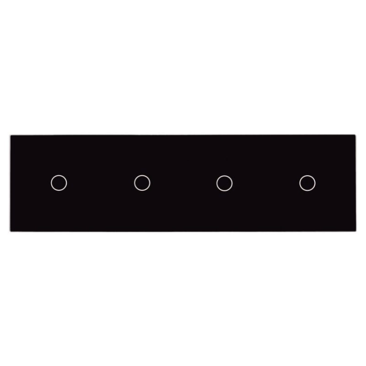 Rahmen Touch-Panel Vierfach 1+1+1+1 Glas Schwarz