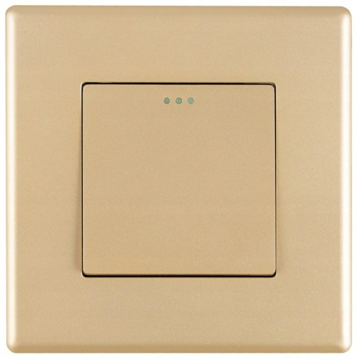 Wechselschalter Einfach Gold Set Mit PVC-Rahmen