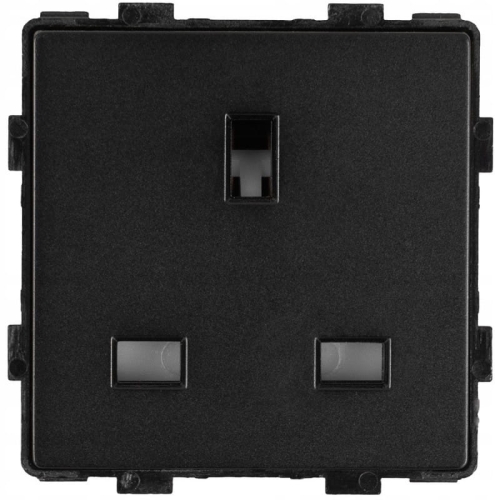 Modul Britische Steckdose UK IRL Elektrisch Schwarz Für Rahmen