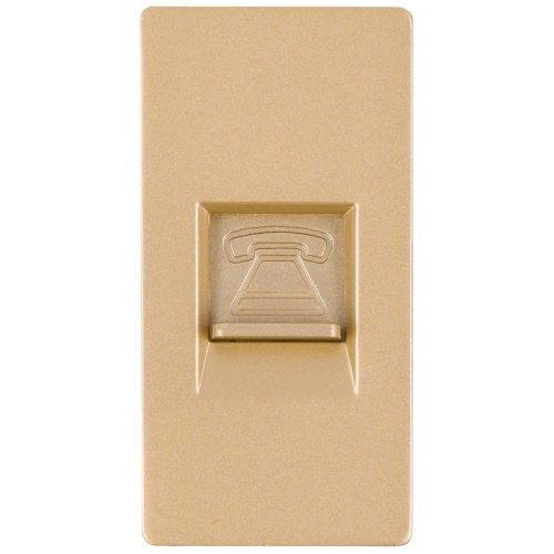 Modul Telefondose 4 PIN Gold Für Rahmen