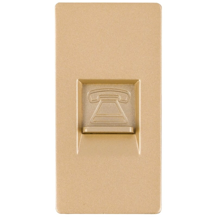 Modul Telefondose 4 PIN Gold Für Rahmen