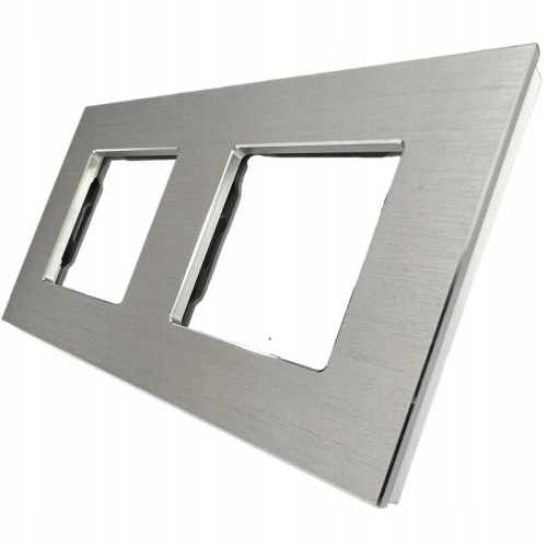 Doppelrahmen Aluminium Silber