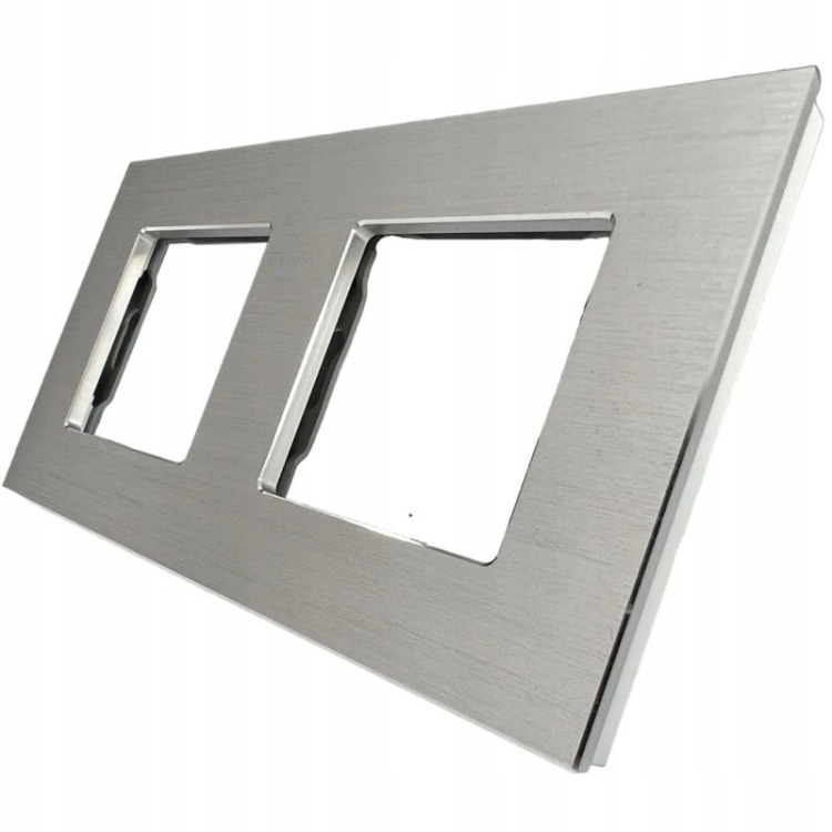 Doppelrahmen Aluminium Silber
