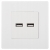 Steckdose Weiß Doppel-USB-Ladesteckdose 3.1A Typ A+A Set Mit PVC-Rahmen