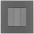 Schalter Wechselschalter Dreifach Glas Grau