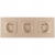 Glas-Steckdose Dreifach Gold Set Dreifachrahmen Und 3 X Steckdose