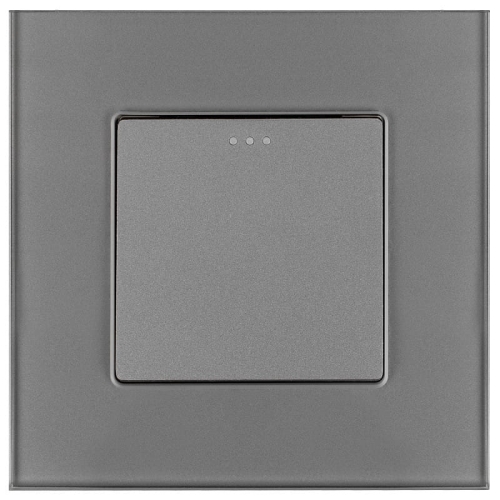 Ausschalter Glas Grau Klassisch