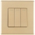 Wechselschalter Dreifach Wand Gold Set Mit PVC-Rahmen