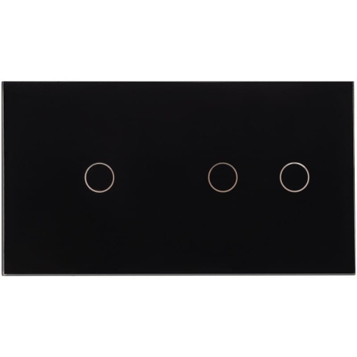 Rahmen Touch-Panel Doppelt 1+2 Glas Schwarz