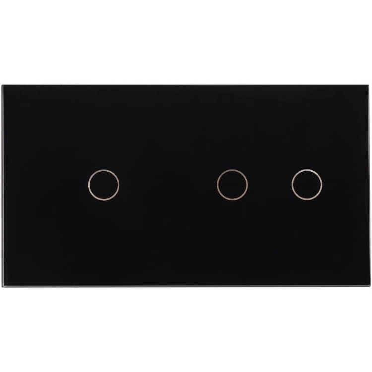 Rahmen Touch-Panel Doppelt 1+2 Glas Schwarz