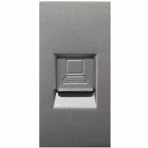 Modul Netzwerkdose RJ45 Kat 6 Grau Für Rahmen