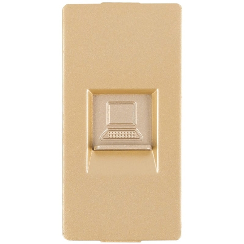 Modul Netzwerkdose RJ45 Kat 6 Gold Für Rahmen