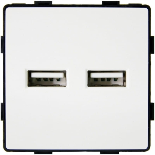 Modul Doppel-USB-Ladesteckdose Typ A+A 3.1A Weiß Für Rahmen MIUUN