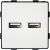 Modul Doppel-USB-Ladesteckdose Typ A+A 3.1A Weiß Für Rahmen MIUUN