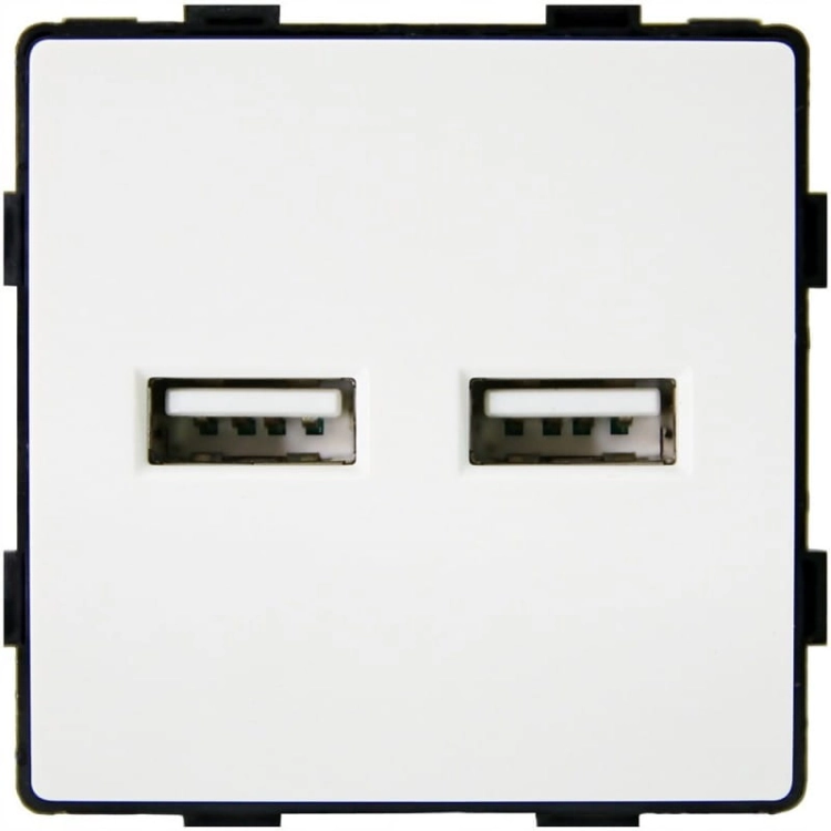 Modul Doppel-USB-Ladesteckdose Typ A+A 3.1A Weiß Für Rahmen MIUUN