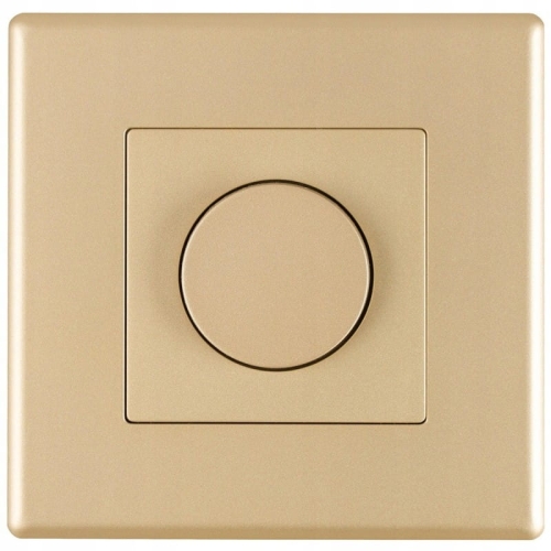 Schalter Dimmer Für Licht Drehbar Gold Set Mit PVC-Rahmen