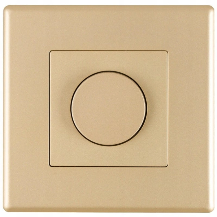 Schalter Dimmer Für Licht Drehbar Gold Set Mit PVC-Rahmen