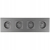 Vierfach-Steckdose Grau Erdungsstift Set PVC-Vierfachrahmen 4 X Einzelsteckdose
