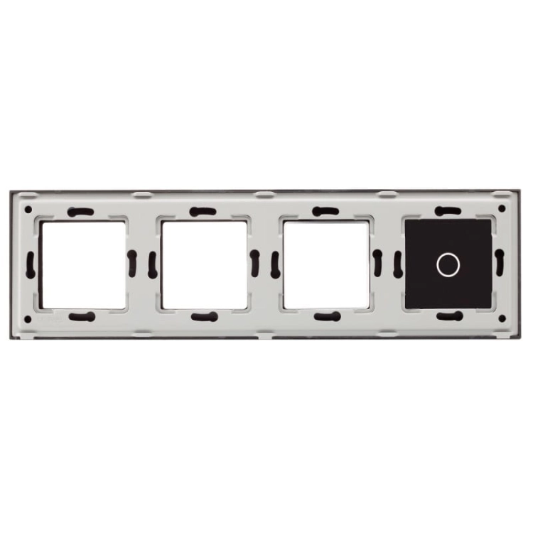 Rahmen Touch-Panel Vierfach 1+S+S+S Glas Schwarz