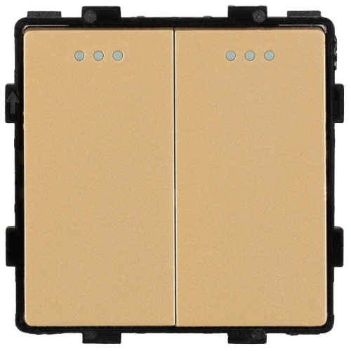 Modul Doppel-Wechselschalter Gold Für Rahmen
