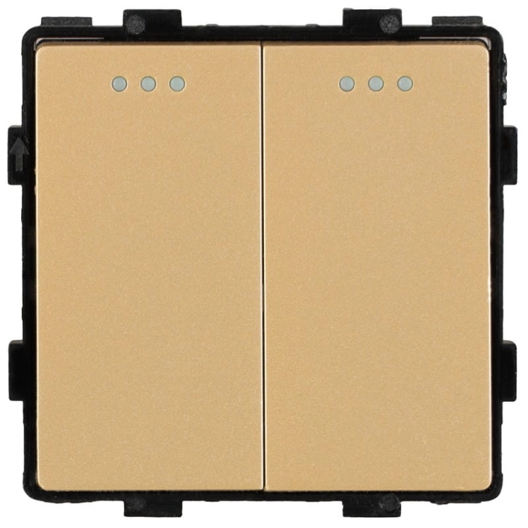 Modul Doppel-Wechselschalter Gold Für Rahmen