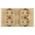 Vierfach-Schuko-Steckdose Gold PVC-Doppelrahmen Und 2 X Steckdose