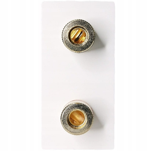 Modul Lautsprecherdose Stereo Bananenstecker Weiß MIUUN