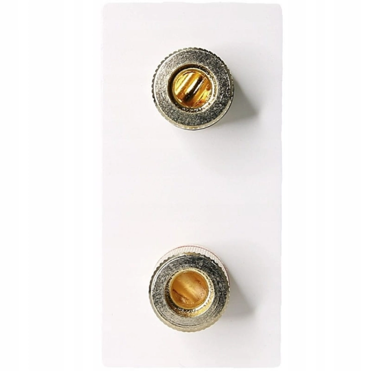 Modul Lautsprecherdose Stereo Bananenstecker Weiß MIUUN